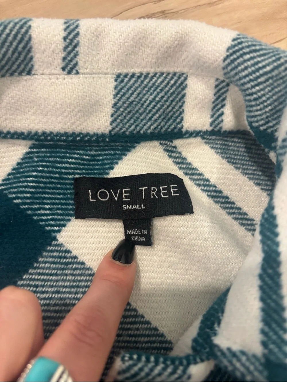 Love Tree Plaid Jacket - good condition - size S - Picture 3 of 4